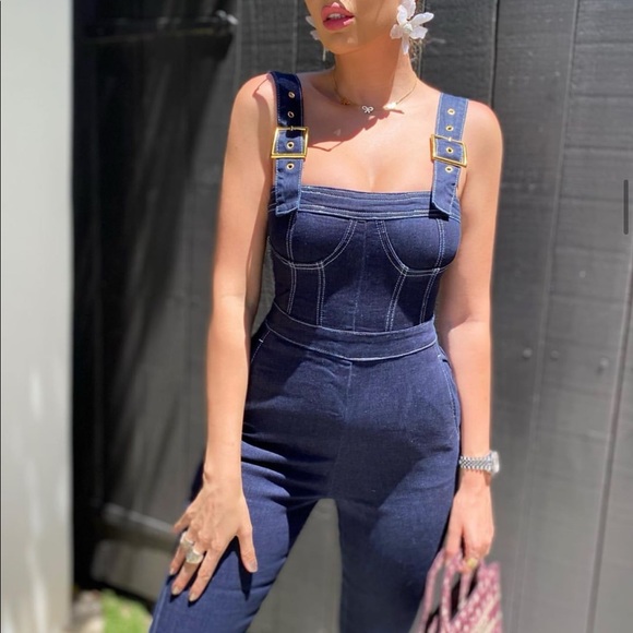 WeWoreWhat corset denim Overall - Picture 9 of 11